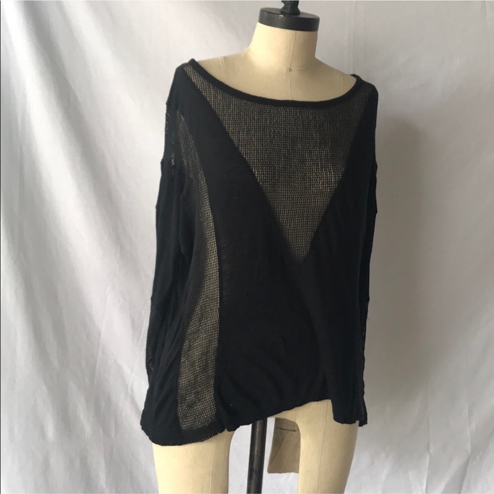 Knit top with mesh